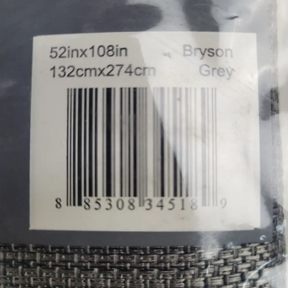 NEW Eclipse Light Filtering 52 x 108 One Grommet curtain panel 'Grey' #CT18